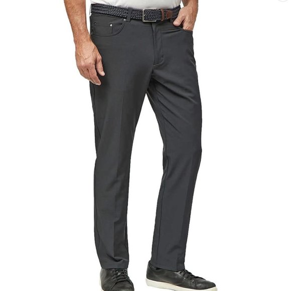 5 Pocket Golf Pants by Greg Norman 32W x 34L - Dark Navy/Gray - Picture 1 of 2